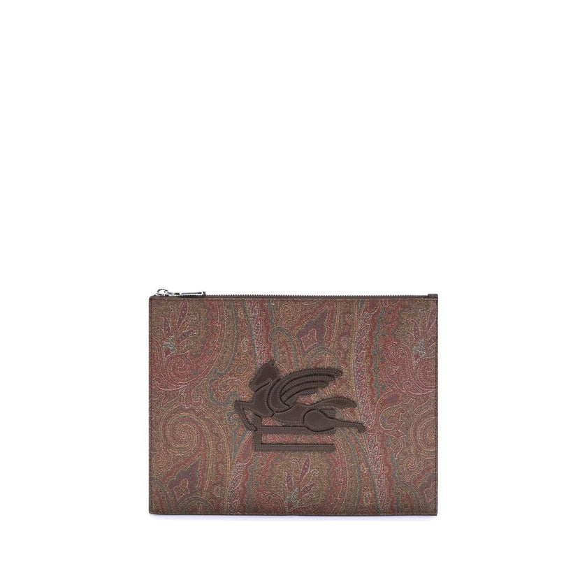 Etro Multicolor Cotton Clutch Bag Etro