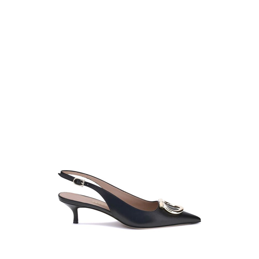 Ferragamo Black Calf Leather Bos Taurus High Heel Pumps Ferragamo