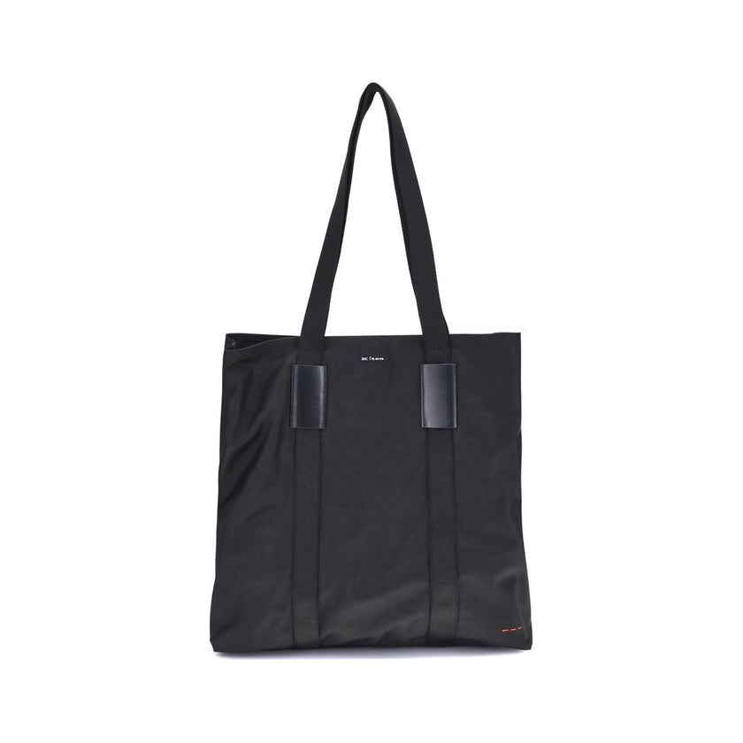 Kiton Black Nylon Handbag Kiton
