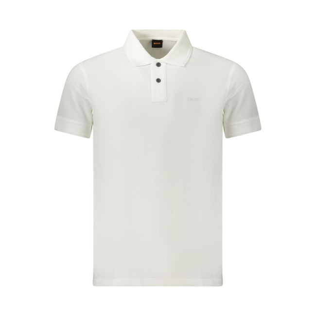 Hugo Boss White Cotton Polo Shirt Hugo Boss