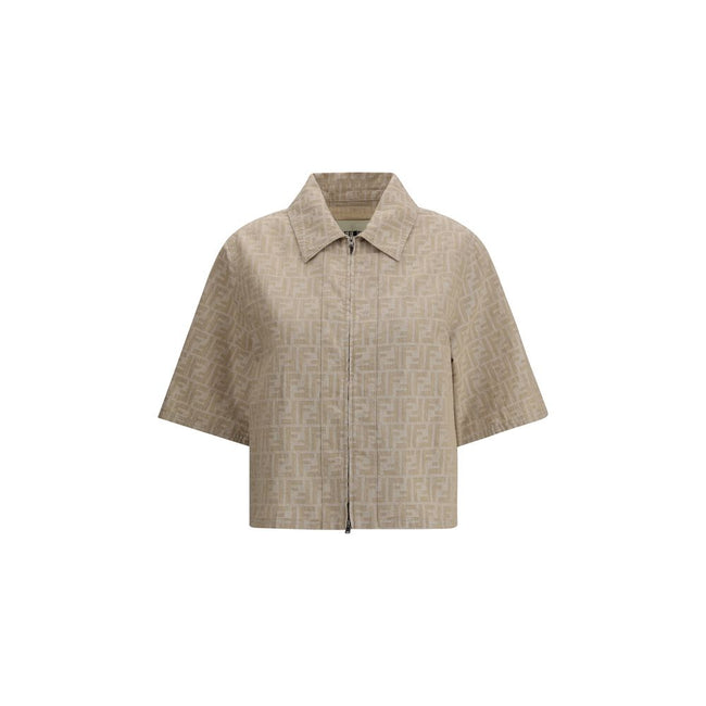 Fendi Chambray cropped Jacket Fendi