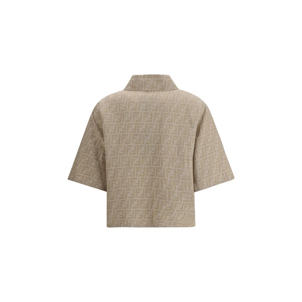 Fendi Chambray cropped Jacket Fendi