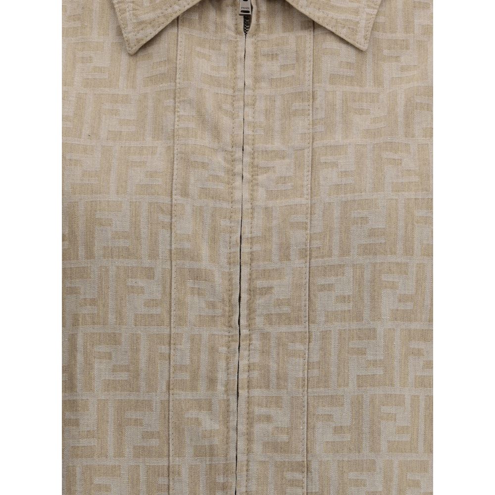 Fendi Chambray cropped Jacket Fendi