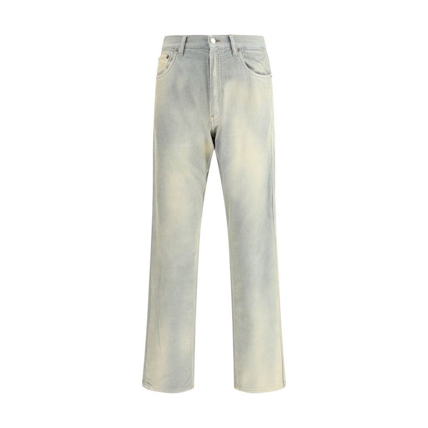Prada Light Blue Cotton Casual Pants Prada