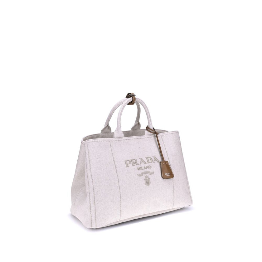 Prada Cream Cotton Shoulder Bag Prada