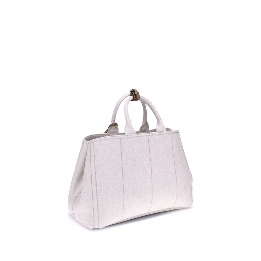 Prada Cream Cotton Shoulder Bag Prada