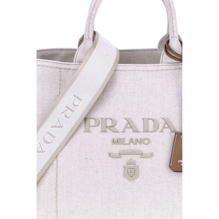 Prada Cream Cotton Shoulder Bag Prada