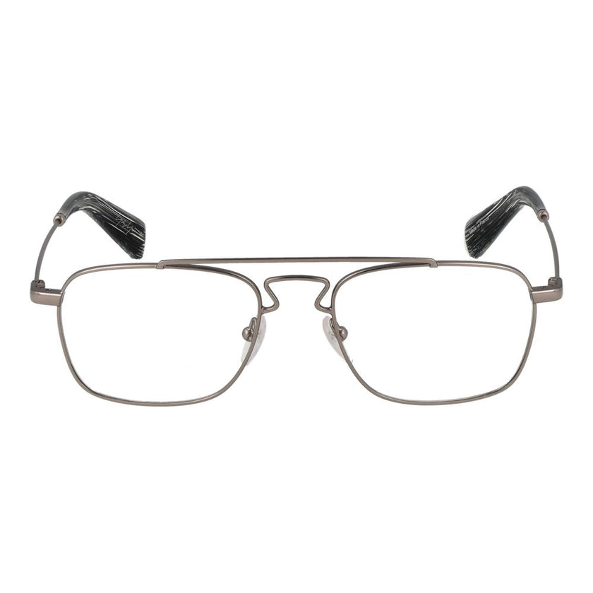 Yohji Yamamoto Silver Metal Glasses (Frames) Yohji Yamamoto