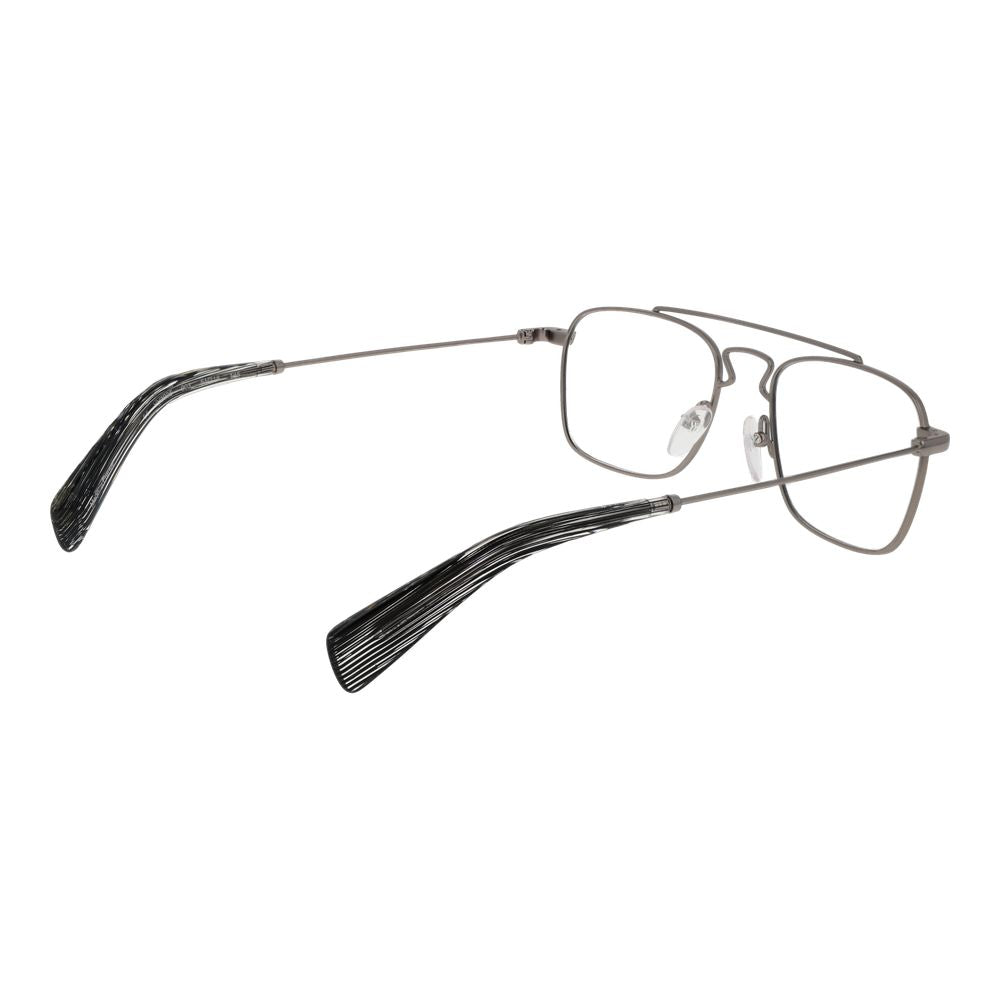 Yohji Yamamoto Silver Unisex Glasses Frame Yohji Yamamoto