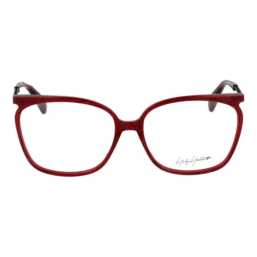 Yohji Yamamoto Red Metal & Plastic Glasses (Frames) Yohji Yamamoto