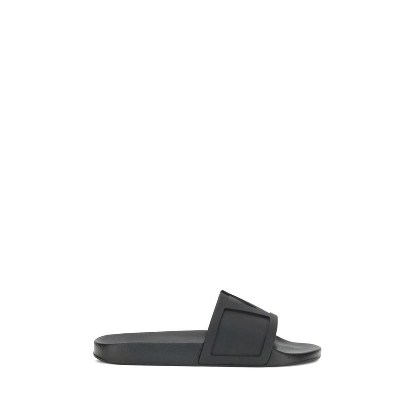 Valentino Garavani Black Rubber Sandals Valentino Garavani