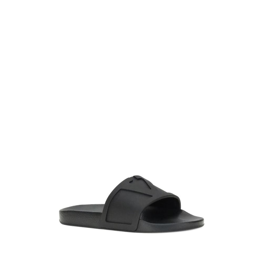 Valentino Garavani Black Rubber Sandals Valentino Garavani