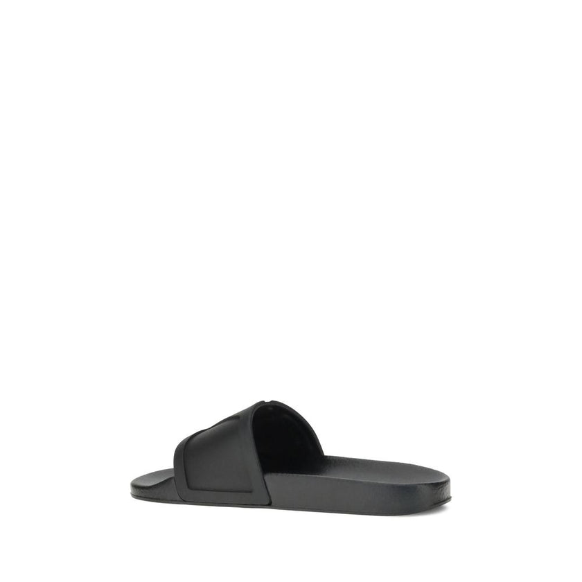 Valentino Garavani Black Rubber Sandals Valentino Garavani
