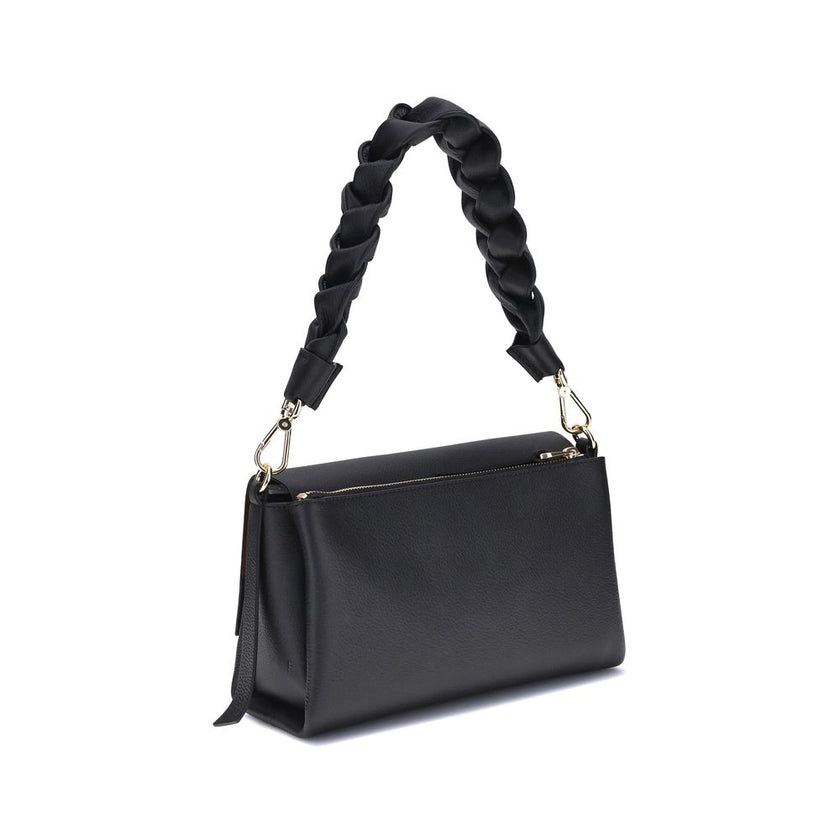 Coccinelle Black Calf Leather Bos Taurus Shoulder Bag Coccinelle