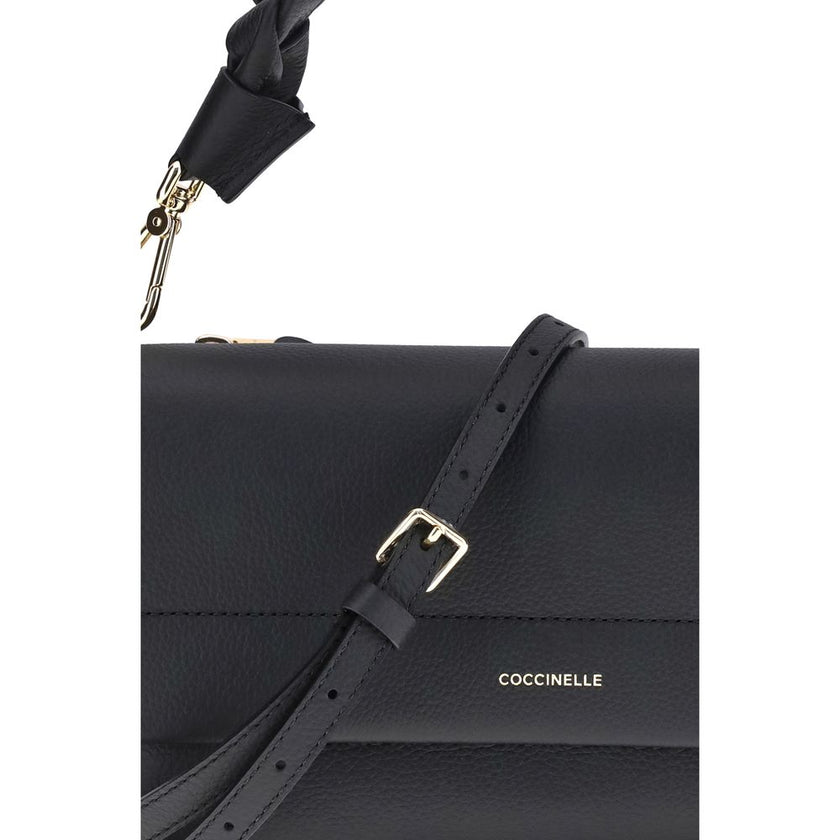 Coccinelle Black Calf Leather Bos Taurus Shoulder Bag Coccinelle