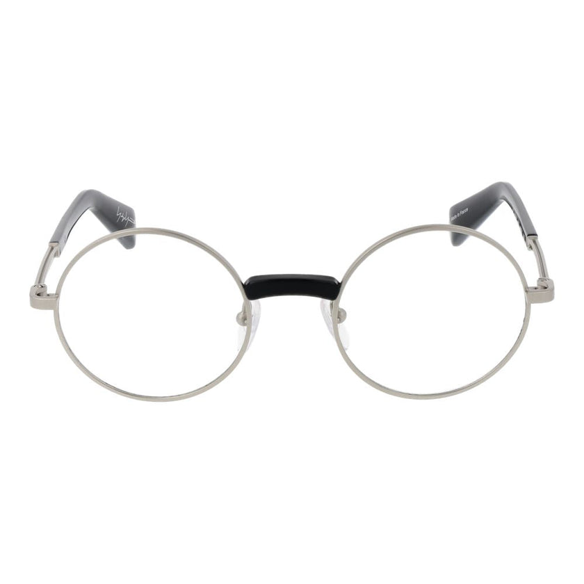 Yohji Yamamoto Silver Metal Glasses (Frames) Yohji Yamamoto