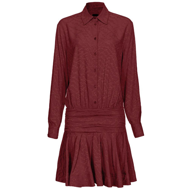PINKO Red Silk Women Dress PINKO