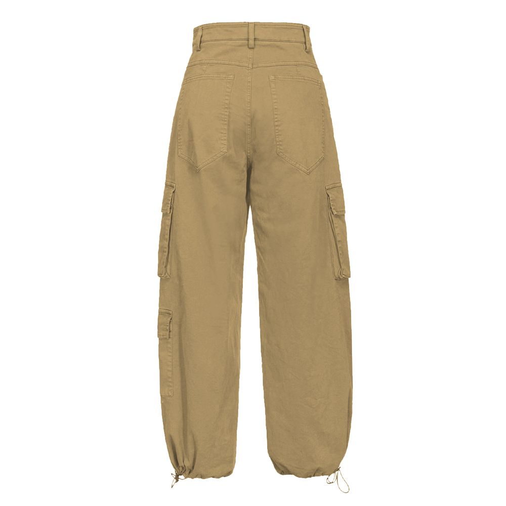 PINKO Beige Cotton Women Cargo Pant PINKO