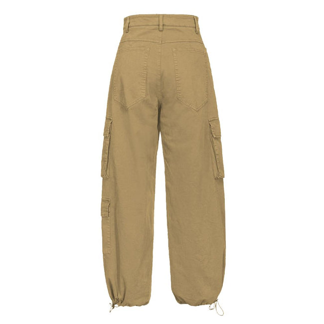 PINKO Beige Cotton Women Cargo Pant PINKO
