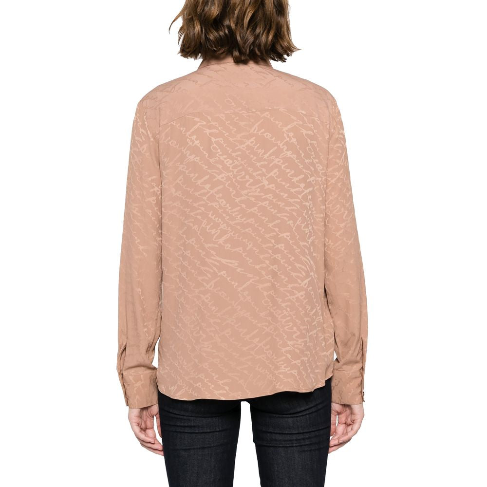 PINKO Beige Silk Women Shirt PINKO