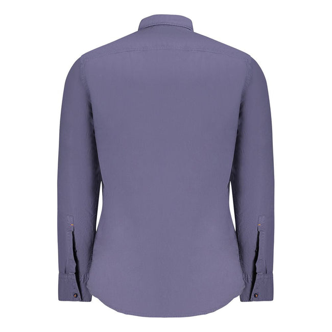Hugo Boss Blue Cotton Men Shirt Hugo Boss