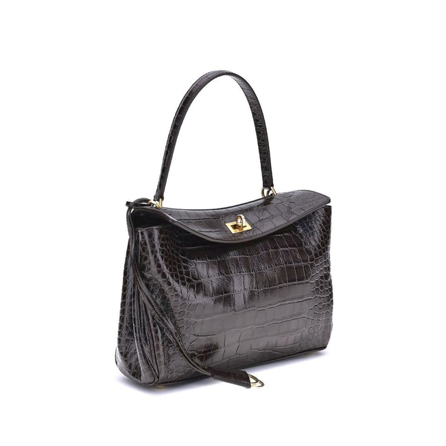 Balenciaga Rodeo Shoulder Bag in crocodile-print leather Balenciaga
