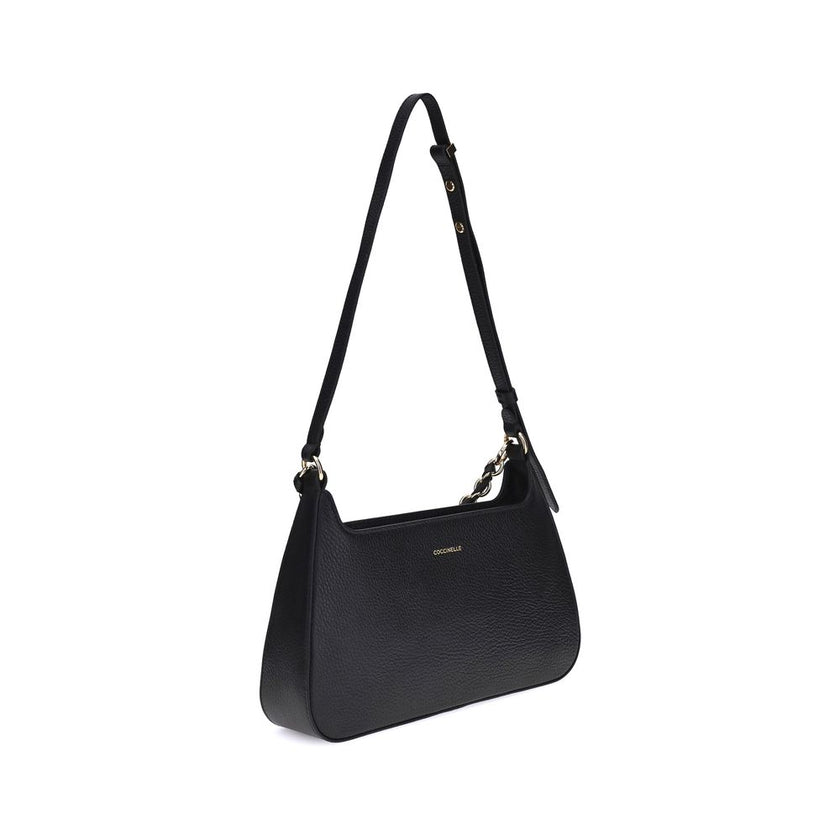 Coccinelle Black Calf Leather Bos Taurus Shoulder Bag Coccinelle
