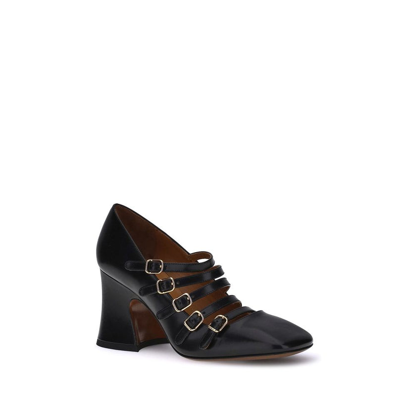 Chloé Black Calf Leather Bos Taurus High Heel Pumps Chloé