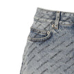 Balenciaga Logo Print Denim Skirt Balenciaga
