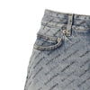 Balenciaga Logo Print Denim Skirt Balenciaga
