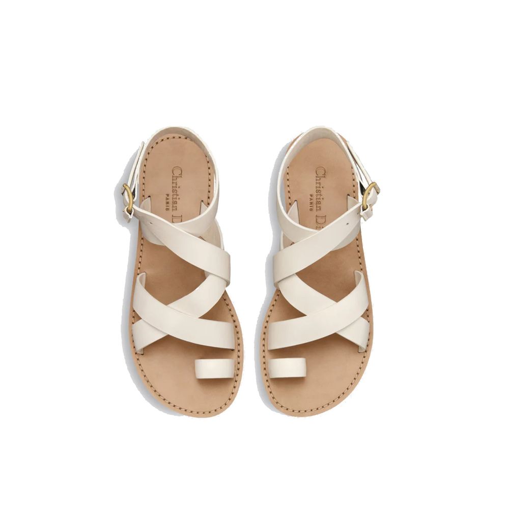 Dior Sun Leather Flat Sandals Dior