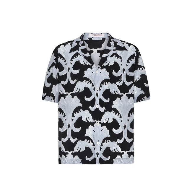 Valentino Garavani Metamorphos Wall Print Bowling Shirt Valentino