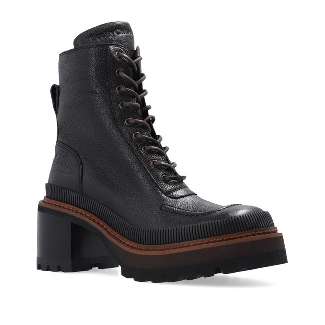 See By Chloé Mahalia Leather Lace-Up Boots See By Chloé