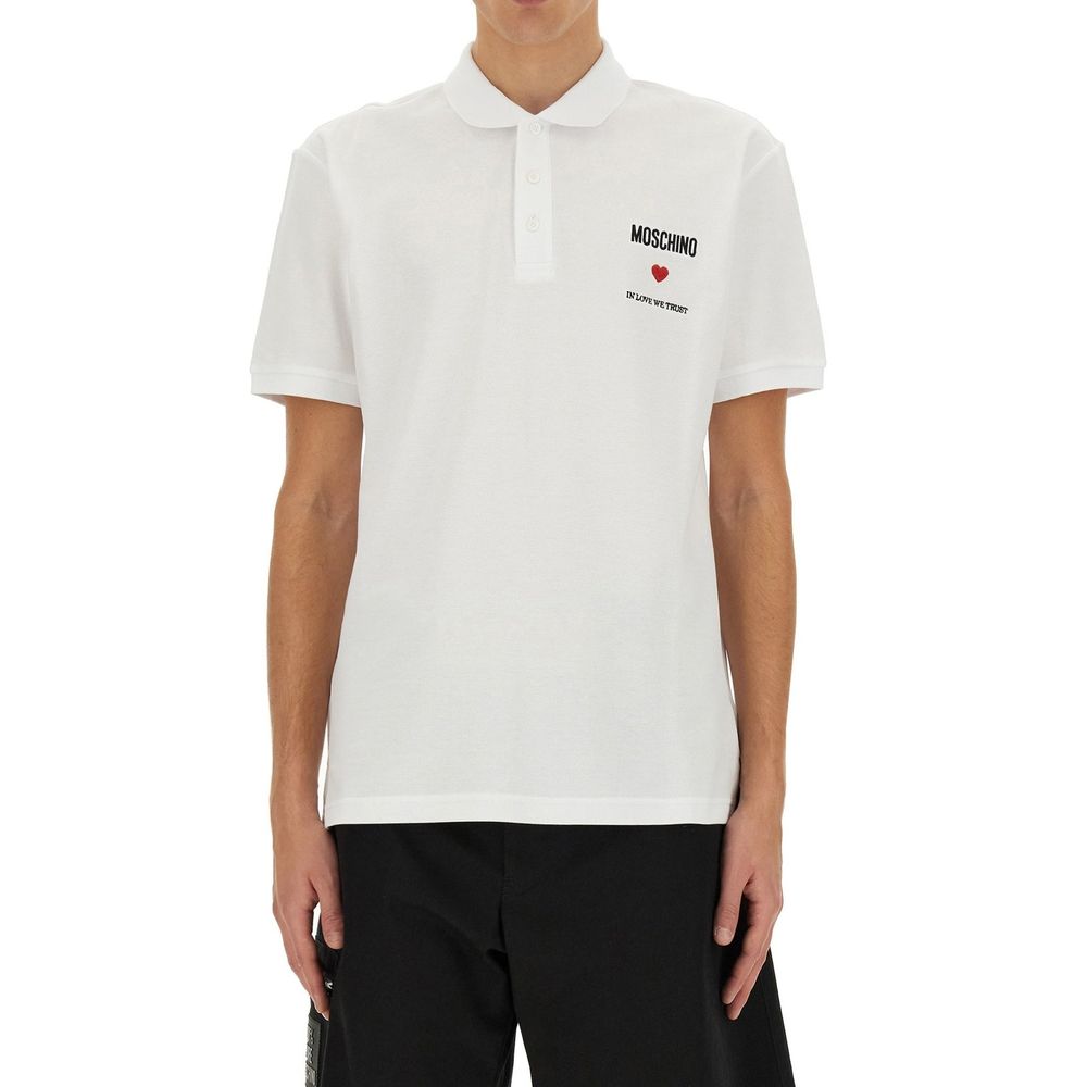 Moschino Couture In Love We Trust Cotton Polo Moschino Couture