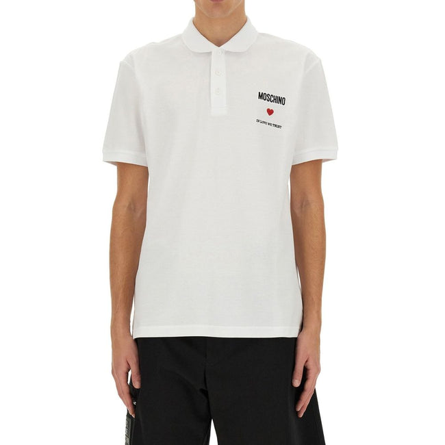 Moschino Couture In Love We Trust Cotton Polo Moschino Couture
