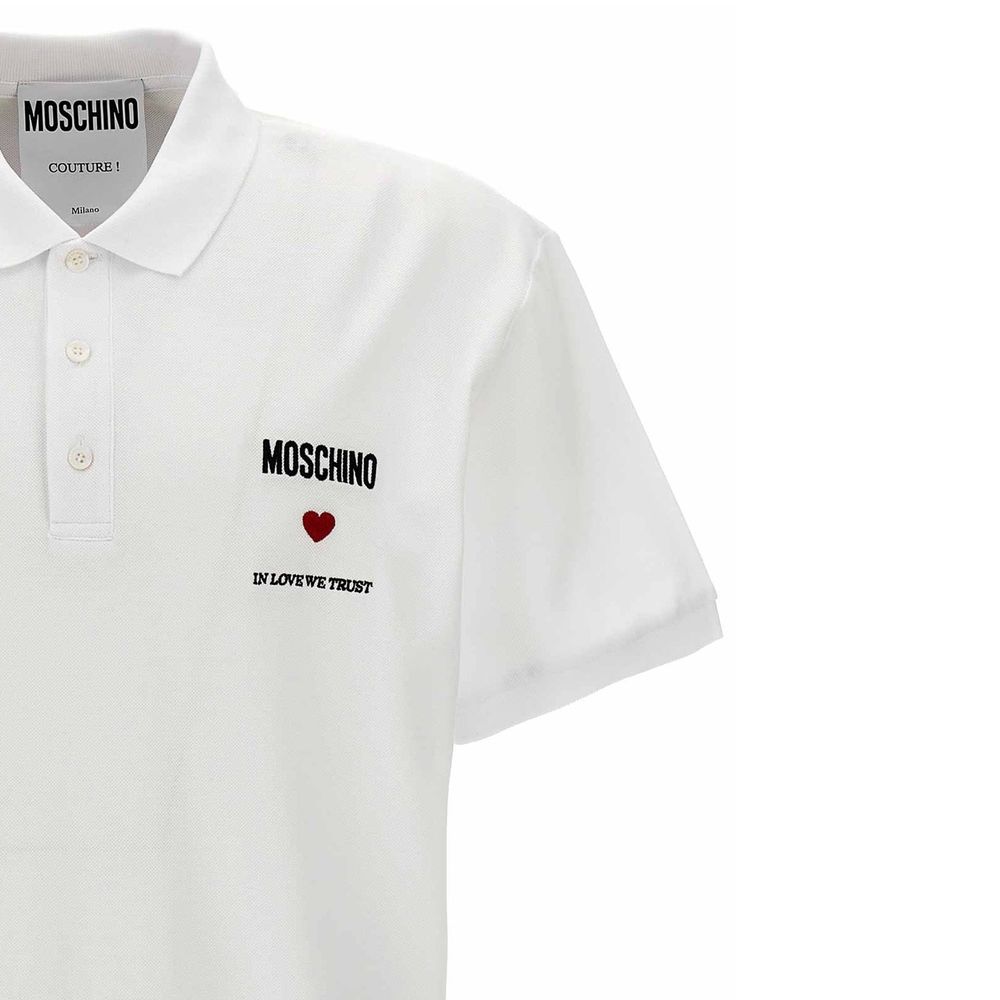 Moschino Couture In Love We Trust Cotton Polo Moschino Couture
