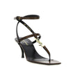 Saint Laurent Cassandra Leather Flip-Flop Sandals Saint Laurent