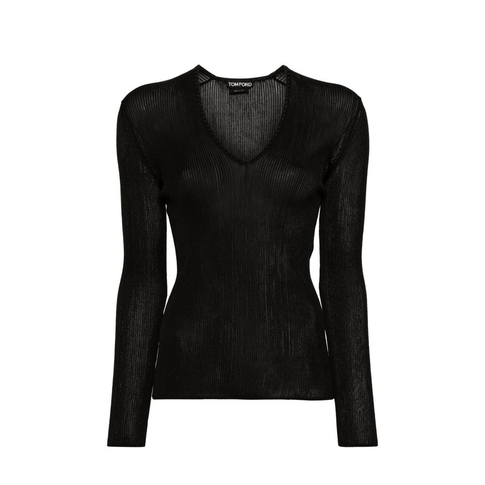 Tom Ford Sheer Fine-Ribbed Top Tom Ford
