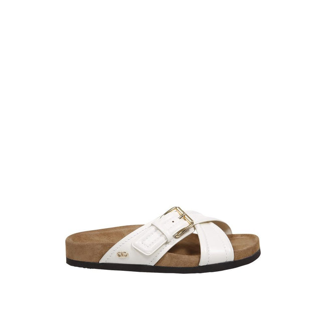 Valentino Garavani Leather Flat Sandals Valentino Garavani