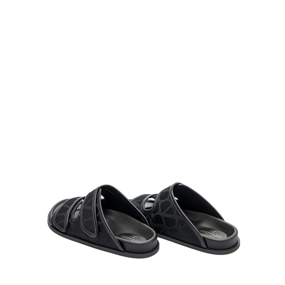 Valentino Garavani Toile Iconographe Flat Sandals Valentino Garavani
