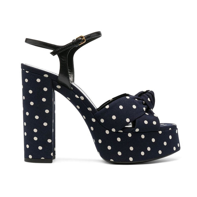 Saint Laurent Bianca Polka-Dot Sandals Saint Laurent