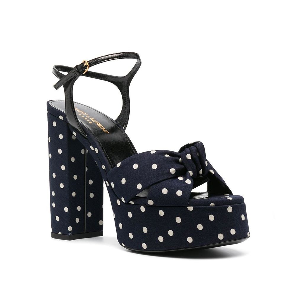 Saint Laurent Bianca Polka-Dot Sandals Saint Laurent