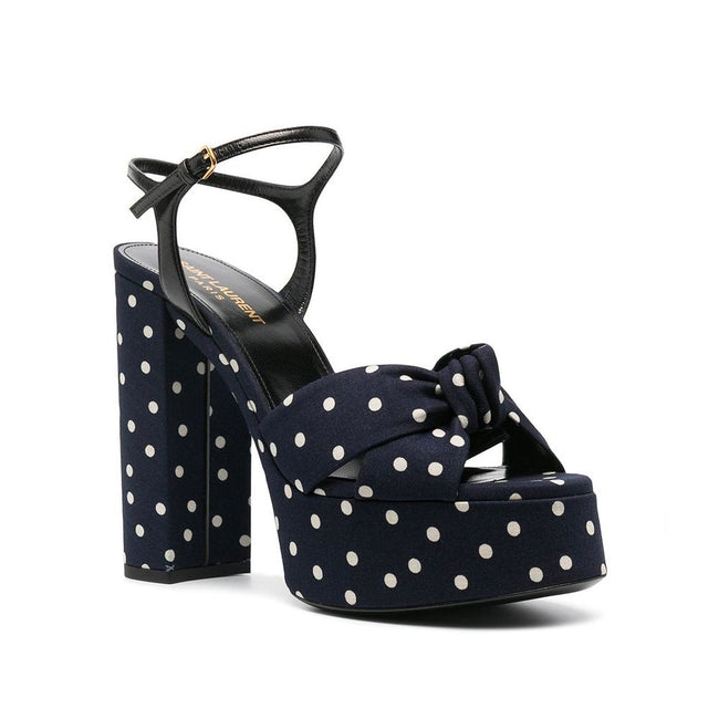 Saint Laurent Bianca Polka-Dot Sandals Saint Laurent