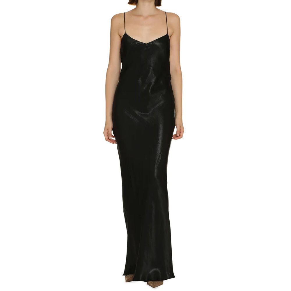 Saint Laurent Satin Long Dress Saint Laurent