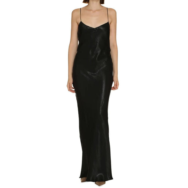 Saint Laurent Satin Long Dress Saint Laurent
