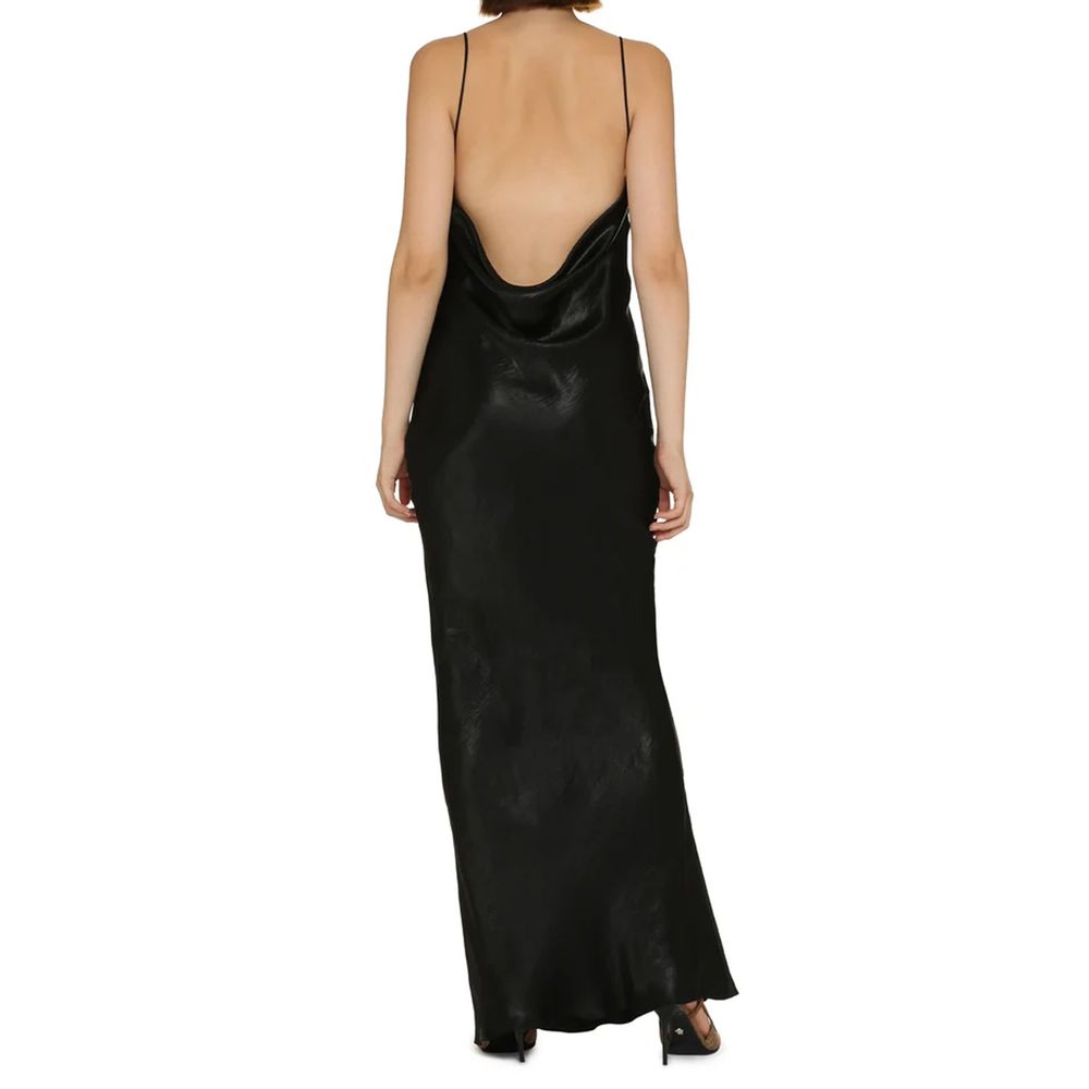 Saint Laurent Satin Long Dress Saint Laurent