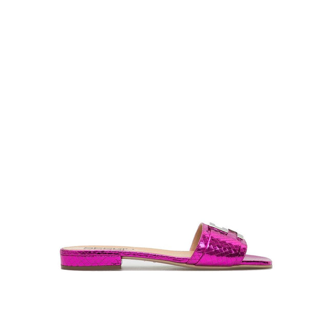 Sergio Rossi Leather Flat Sandals Sergio Rossi