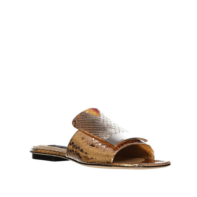Sergio Rossi Leather Flat Sandals Sergio Rossi