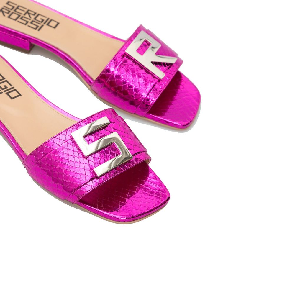 Sergio Rossi Leather Flat Sandals Sergio Rossi