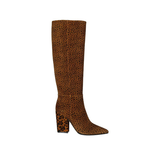 Sergio Rossi Leopard-Print Leather Boots Sergio Rossi